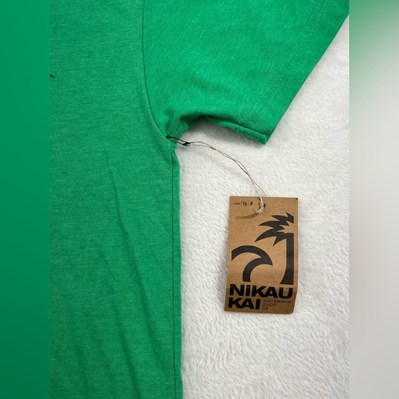 NWT Nikau Kai Green Off Duty Tropical Beach Short Sleeve Women's Small T‎ Shirt - Picture 7 of 9